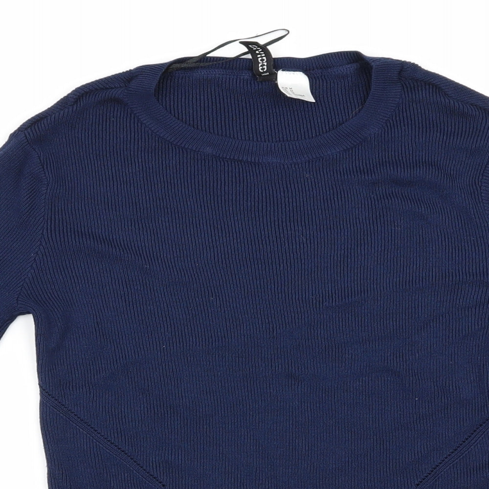 Womens UK Size 10 Divided Blue Pullover Jumper