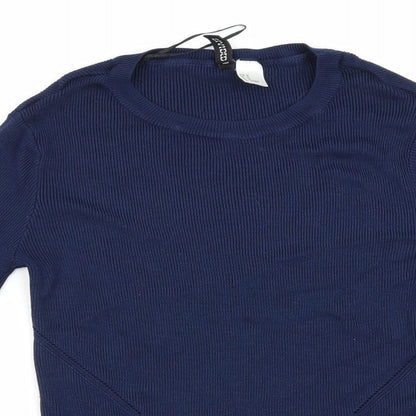 Womens UK Size 10 Divided Blue Pullover Jumper