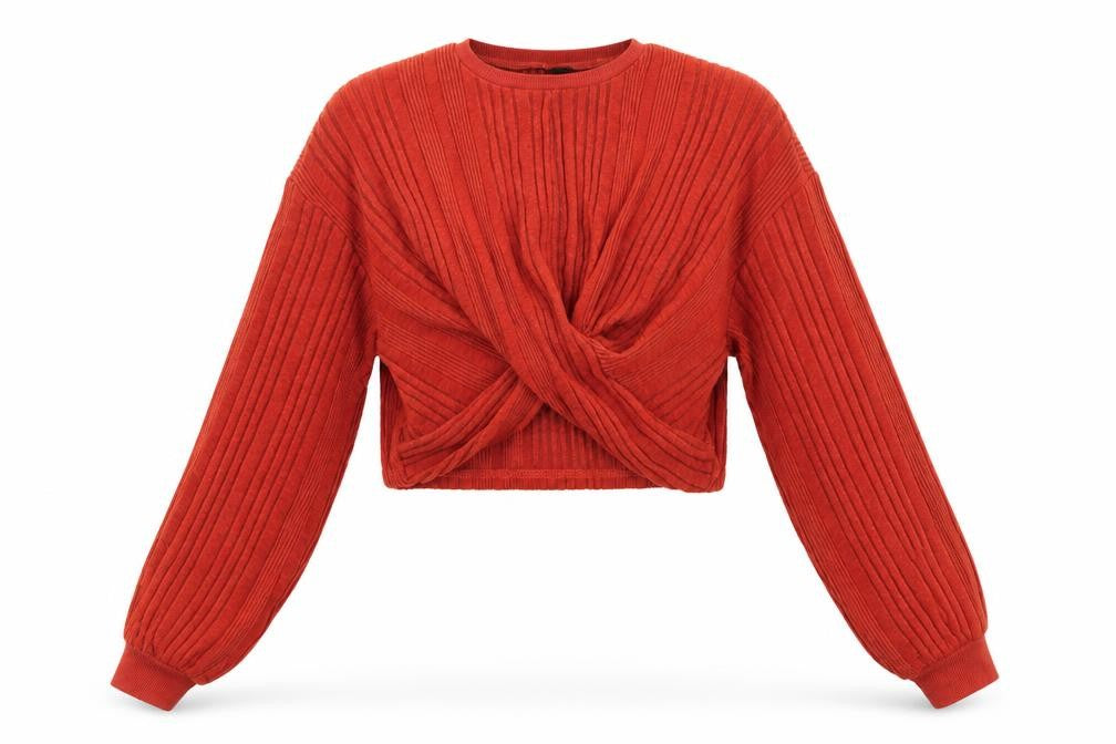 Womens UK Size S SheIn Orange Pullover Jumper