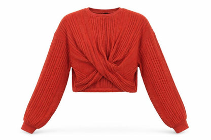 Womens UK Size S SheIn Orange Pullover Jumper