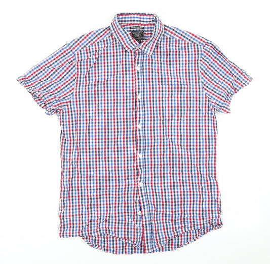 Mens UK Size M Florence and Fred Blue  Button-Up Short Sleeve Casual Shirt