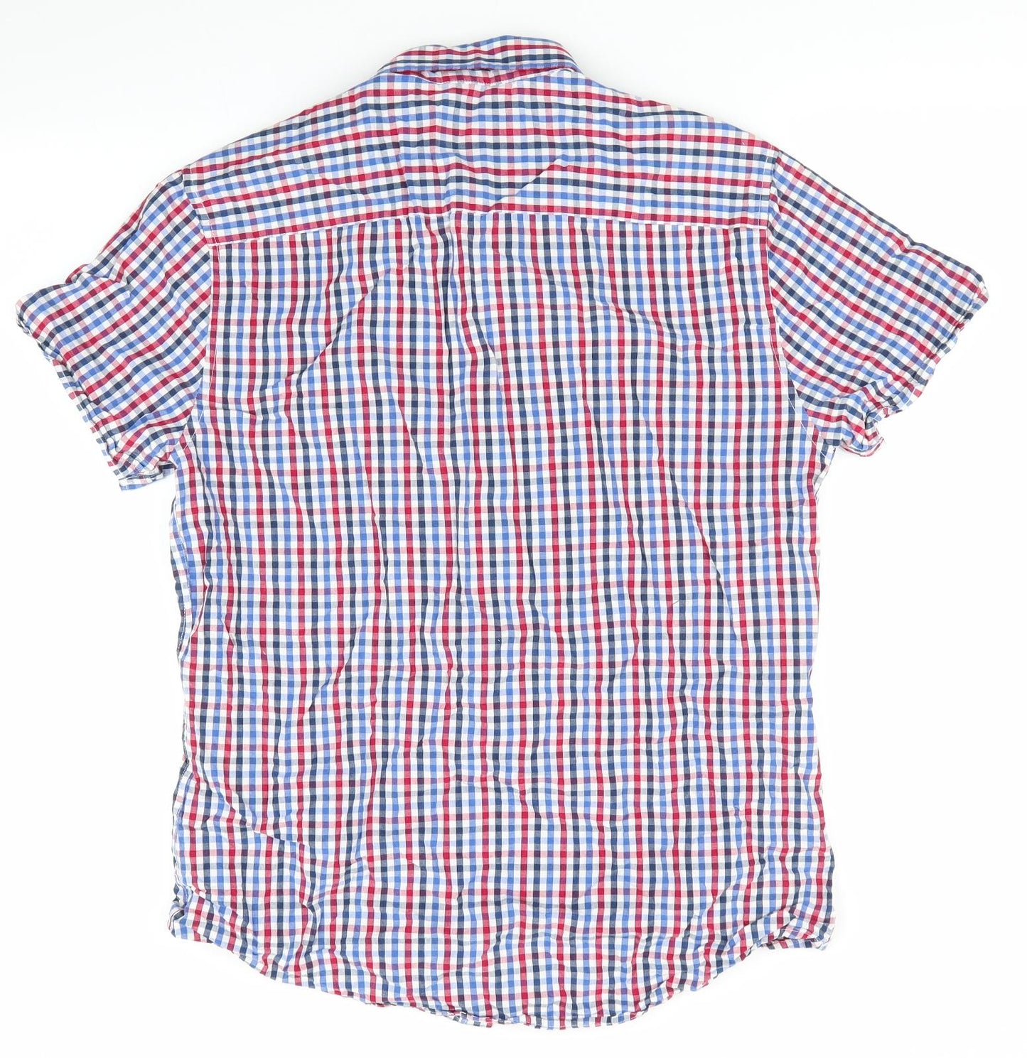Mens UK Size M Florence and Fred Blue  Button-Up Short Sleeve Casual Shirt