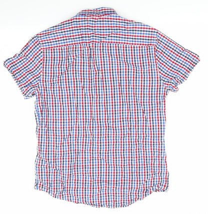 Mens UK Size M Florence and Fred Blue  Button-Up Short Sleeve Casual Shirt