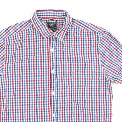 Mens UK Size M Florence and Fred Blue  Button-Up Short Sleeve Casual Shirt
