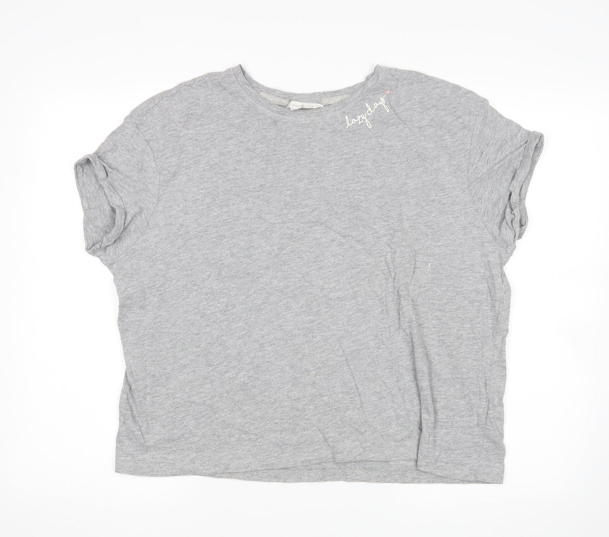 Additional front view of Marks & Spencer women’s grey top pyjama top, size L
