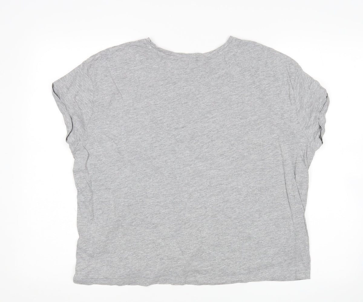 Back view of Marks & Spencer women’s grey top pyjama top, size L