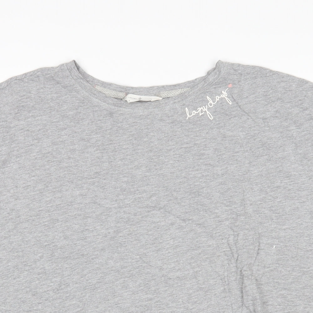 Close-up detail of Marks & Spencer women’s grey top pyjama top, size L