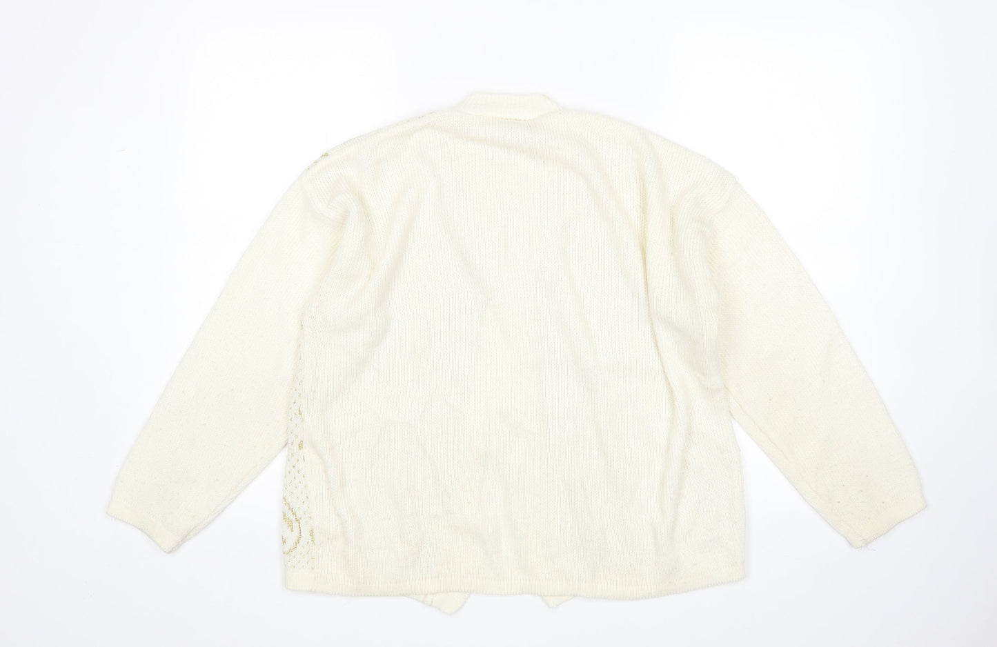 Womens UK Size 12 Preworn Beige Cardigan Jumper
