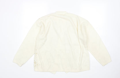 Womens UK Size 12 Preworn Beige Cardigan Jumper