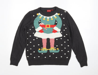 Avenue Womens Multicoloured Polka Dot  Pullover Jumper Size S  - Christmas