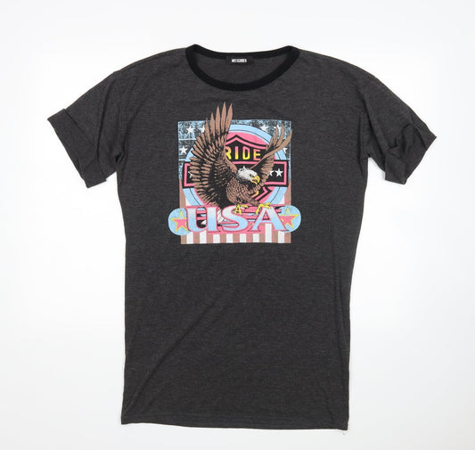 Missguided Womens Grey   T-Shirt Dress  Size 6