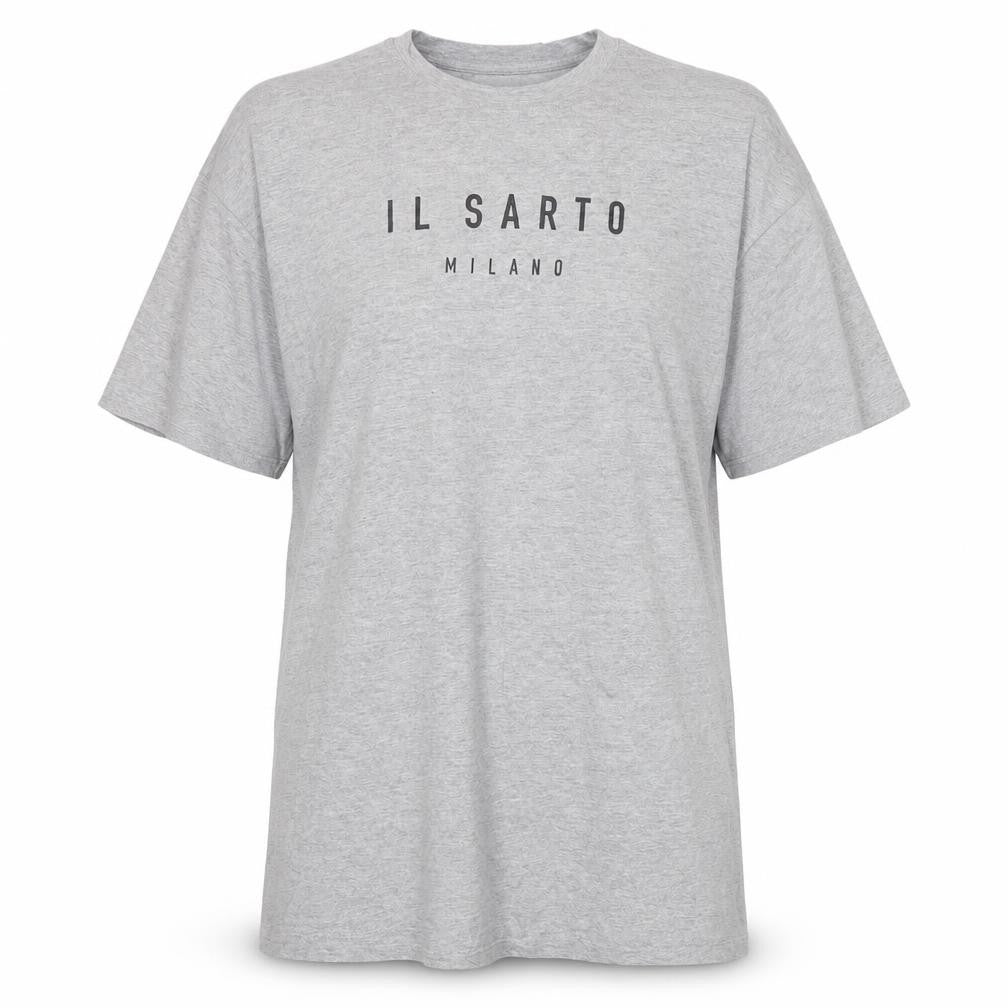 Front view of Ilsarto women’s grey t-shirt dress, size M