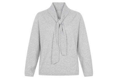 Front view of Damart women’s grey jumper, size UK 10