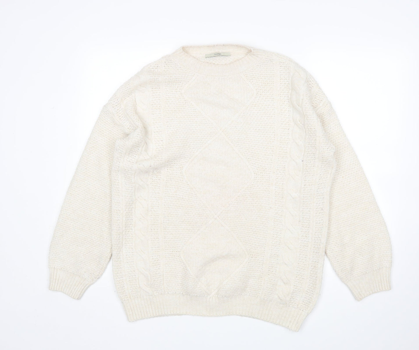 George Womens Beige   Pullover Jumper Size M