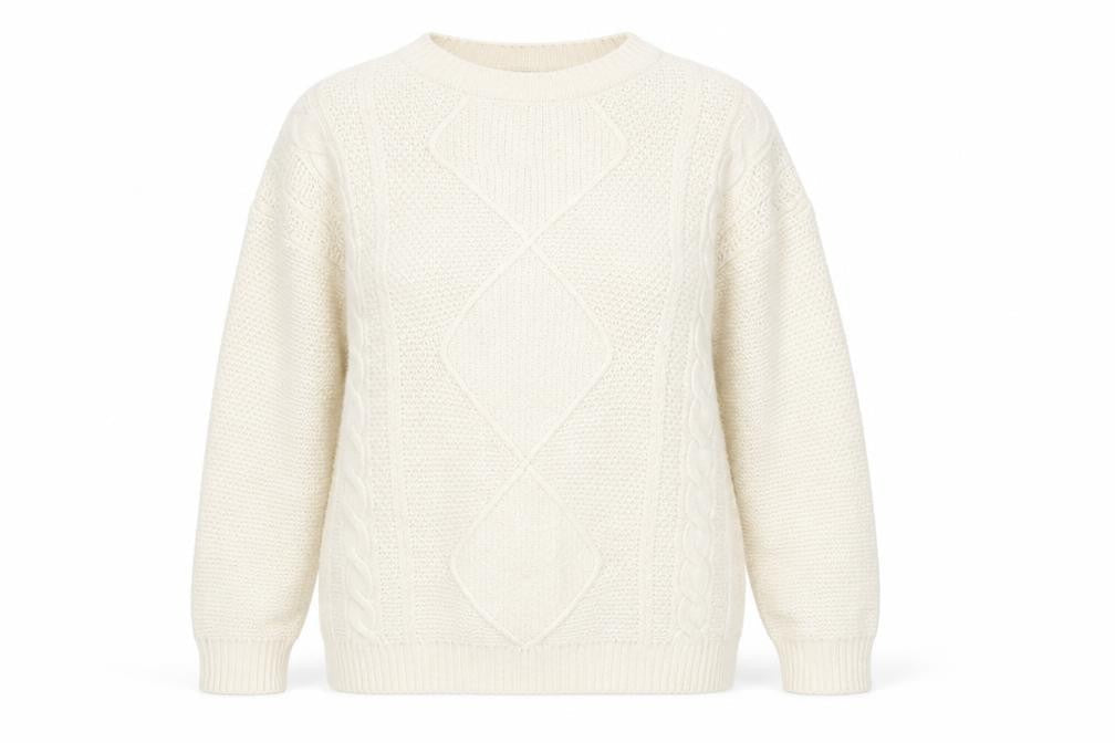 Womens UK Size M George Beige Pullover Jumper