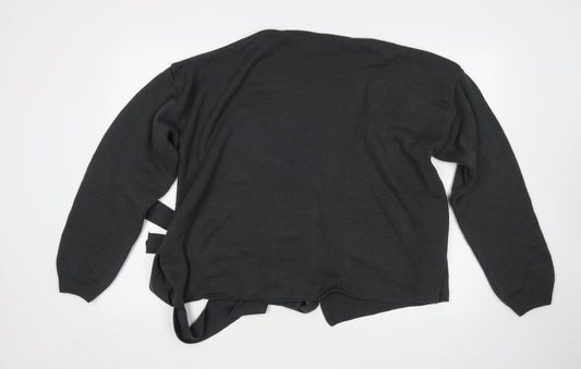 Womens UK Size 10 In the Style Grey Cardigan Jumper