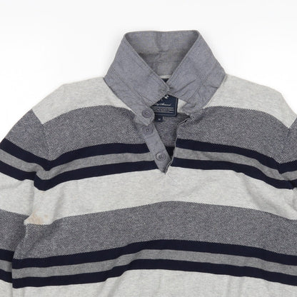 BHS Mens Multicoloured Striped  Pullover Jumper Size M
