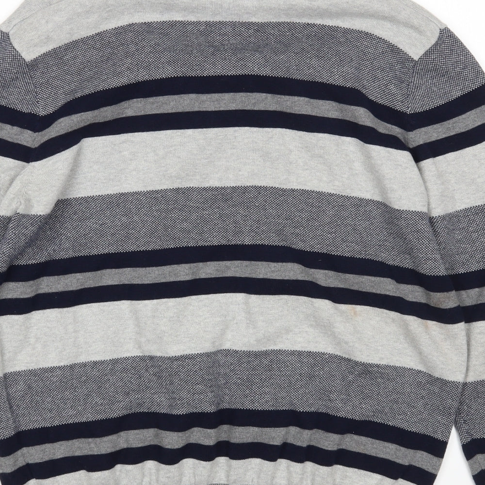 BHS Mens Multicoloured Striped  Pullover Jumper Size M