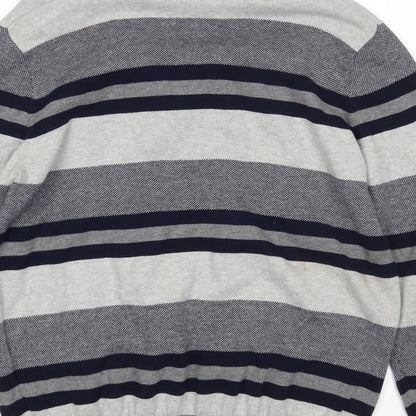 BHS Mens Multicoloured Striped  Pullover Jumper Size M