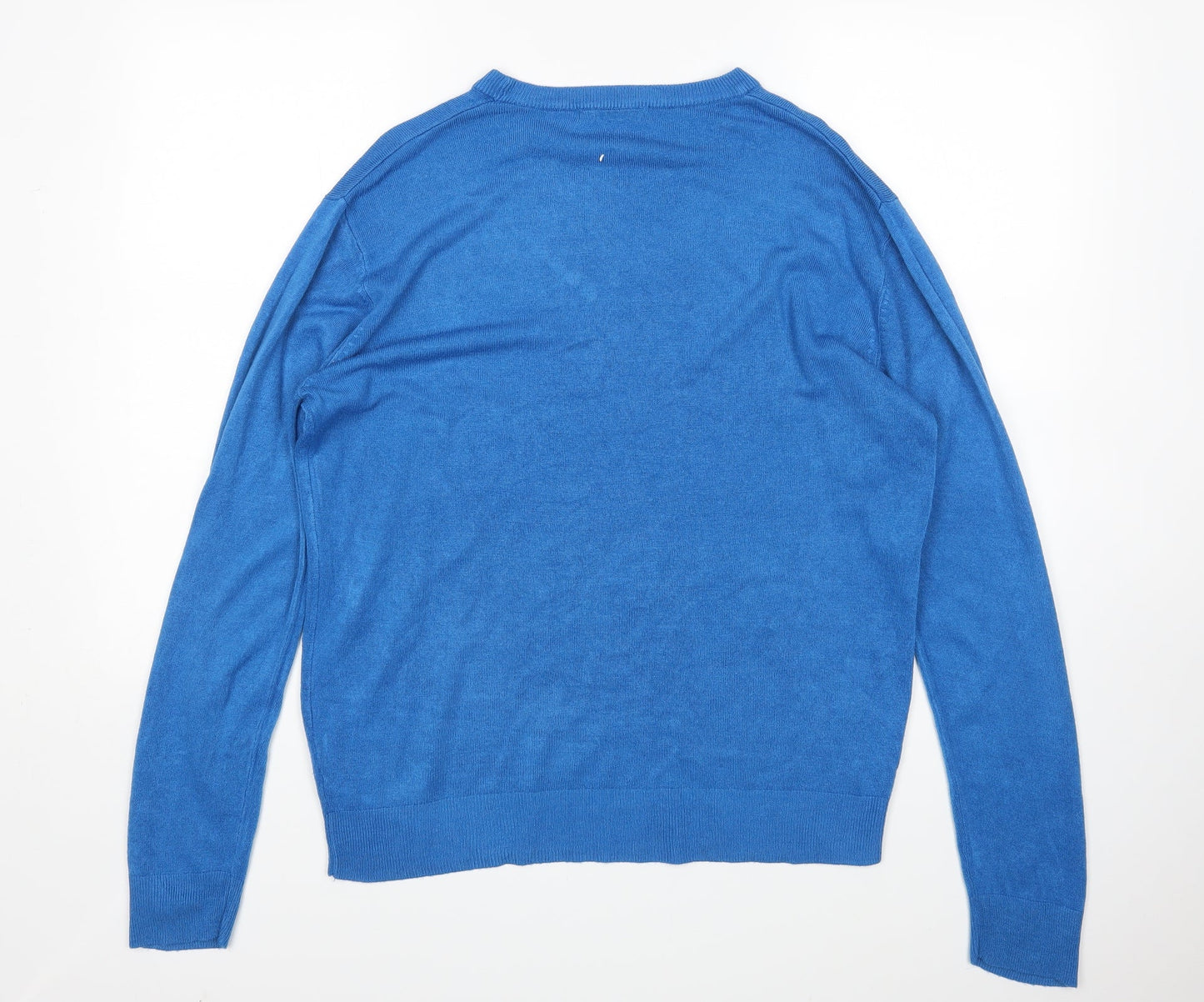 Womens UK Size L Cedar Wood State Blue Pullover Jumper