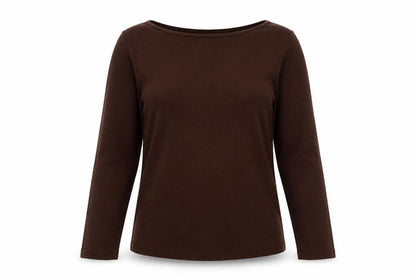 Womens UK Size M Zanzea Brown Pullover Jumper