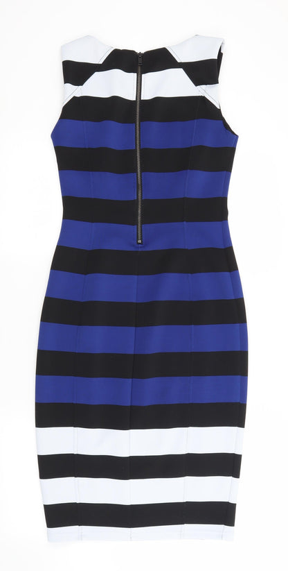 H&M Womens Multicoloured Striped  Pencil Dress  Size S