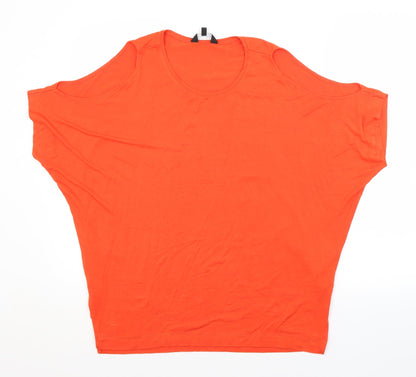 Womens UK Size 12 New Look Red Basic T-Shirt
