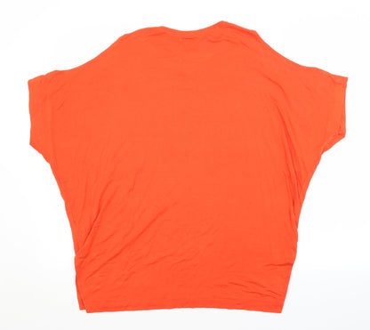 Womens UK Size 12 New Look Red Basic T-Shirt