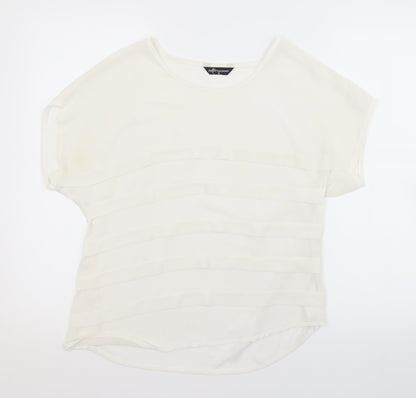 Womens UK Size 10 Internacionale White Basic Blouse