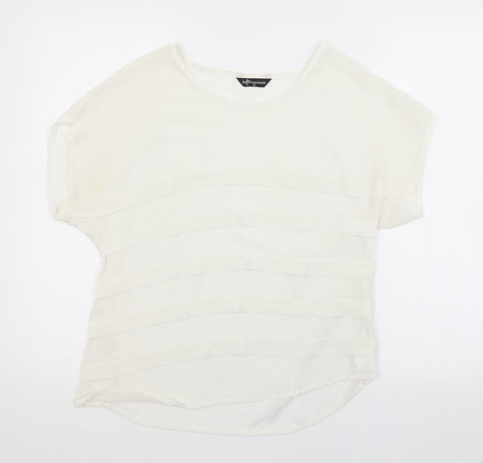 Womens UK Size 10 Internacionale White Basic Blouse