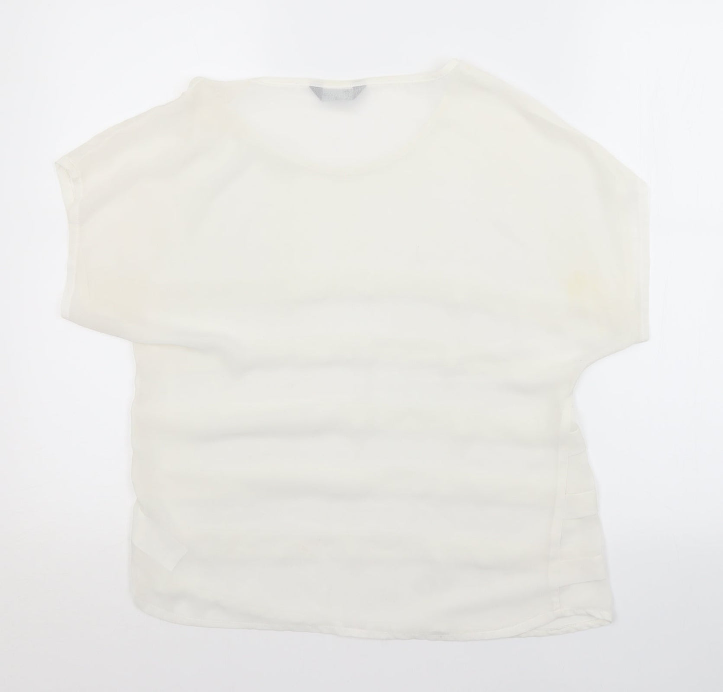 Womens UK Size 10 Internacionale White Basic Blouse