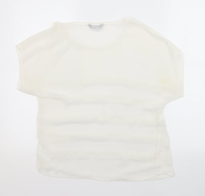 Womens UK Size 10 Internacionale White Basic Blouse
