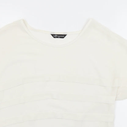 Womens UK Size 10 Internacionale White Basic Blouse