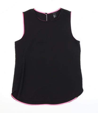 H&M Womens Black   Basic Blouse Size 14