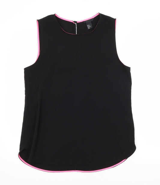 H&M Womens Black   Basic Blouse Size 14