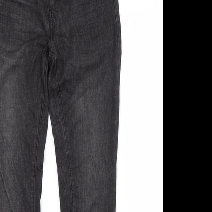 Womens UK Size  Preworn Regular Fit Cropped Grey Jeans
