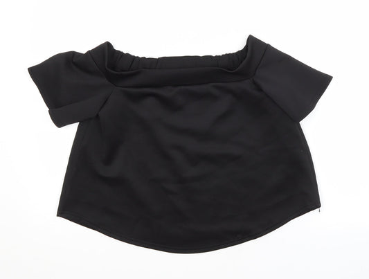 Boohoo Womens Black   Basic Blouse Size 6