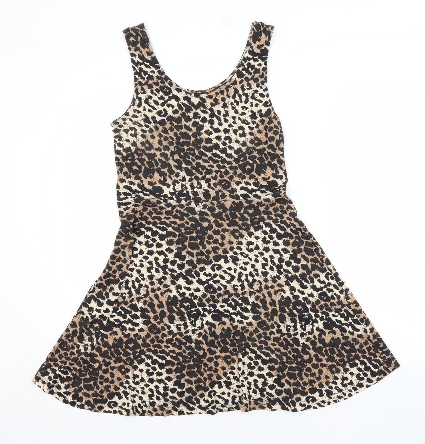 Atmosphere Womens Brown Animal Print  A-Line  Size 10