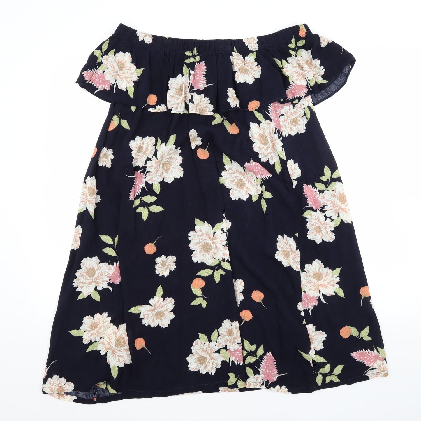 Dorothy Perkins Womens Blue Floral  A-Line  Size 14