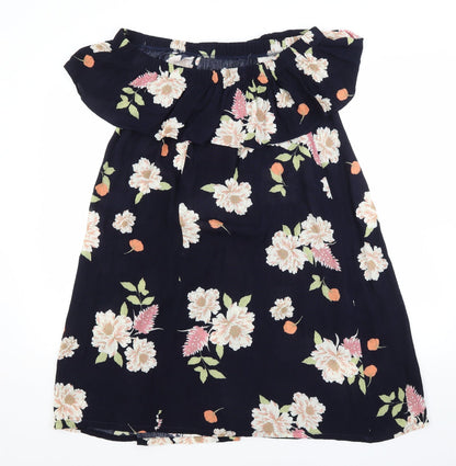 Dorothy Perkins Womens Blue Floral  A-Line  Size 14