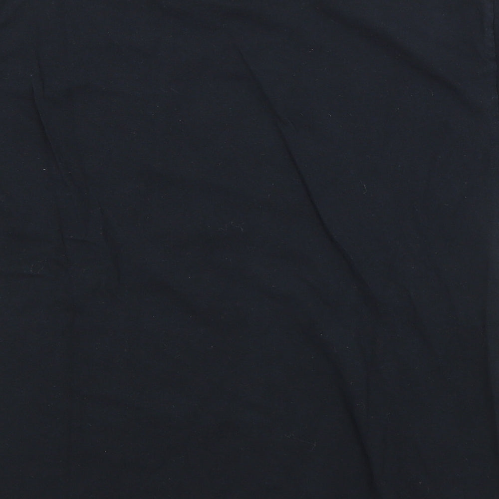 Brand and care label for Preworn boys’ blue basic t-shirt, size M, - iron man