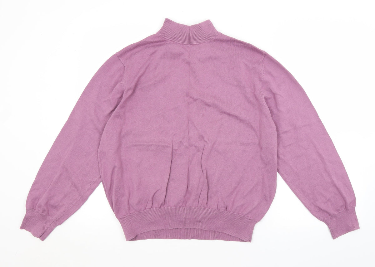 Additional front view of Cotswold Collection women’s purple jumper, size 2XL