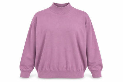 Front view of Cotswold Collection women’s purple jumper, size 2XL