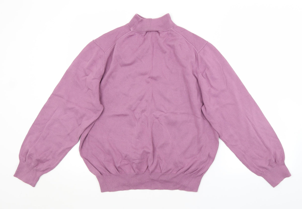 Back view of Cotswold Collection women’s purple jumper, size 2XL