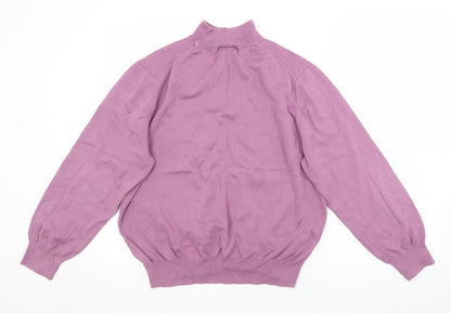 Back view of Cotswold Collection women’s purple jumper, size 2XL