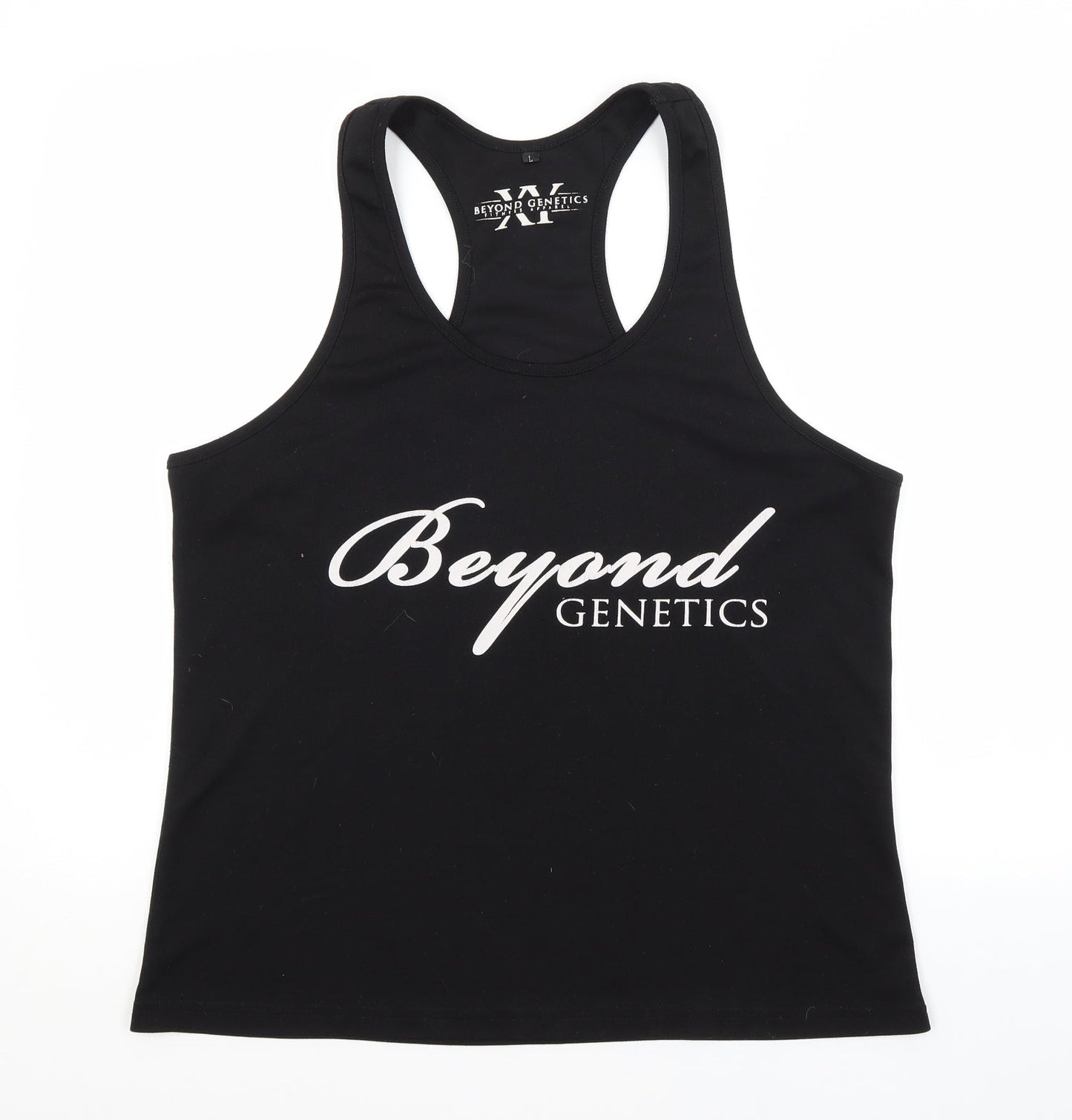 BEYOND GENETICS Womens Black   Basic Tank Size L