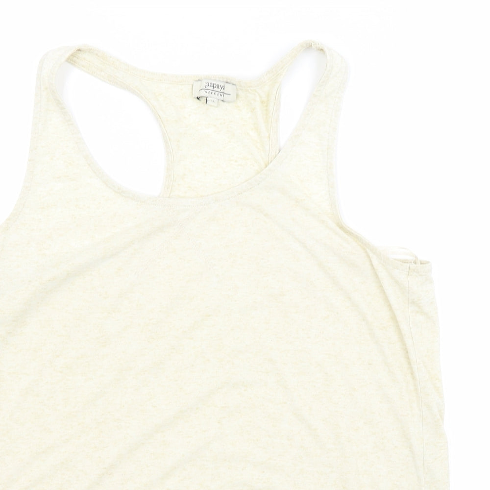 Papaya Womens Beige   Basic Tank Size 14