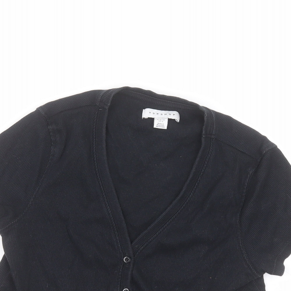Womens UK Size 6 Topshop Blue Cardigan Jumper