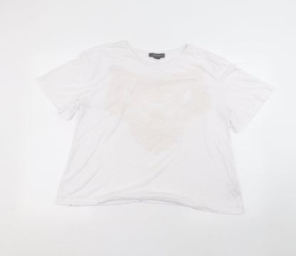 Primark Womens White   Basic T-Shirt Size L