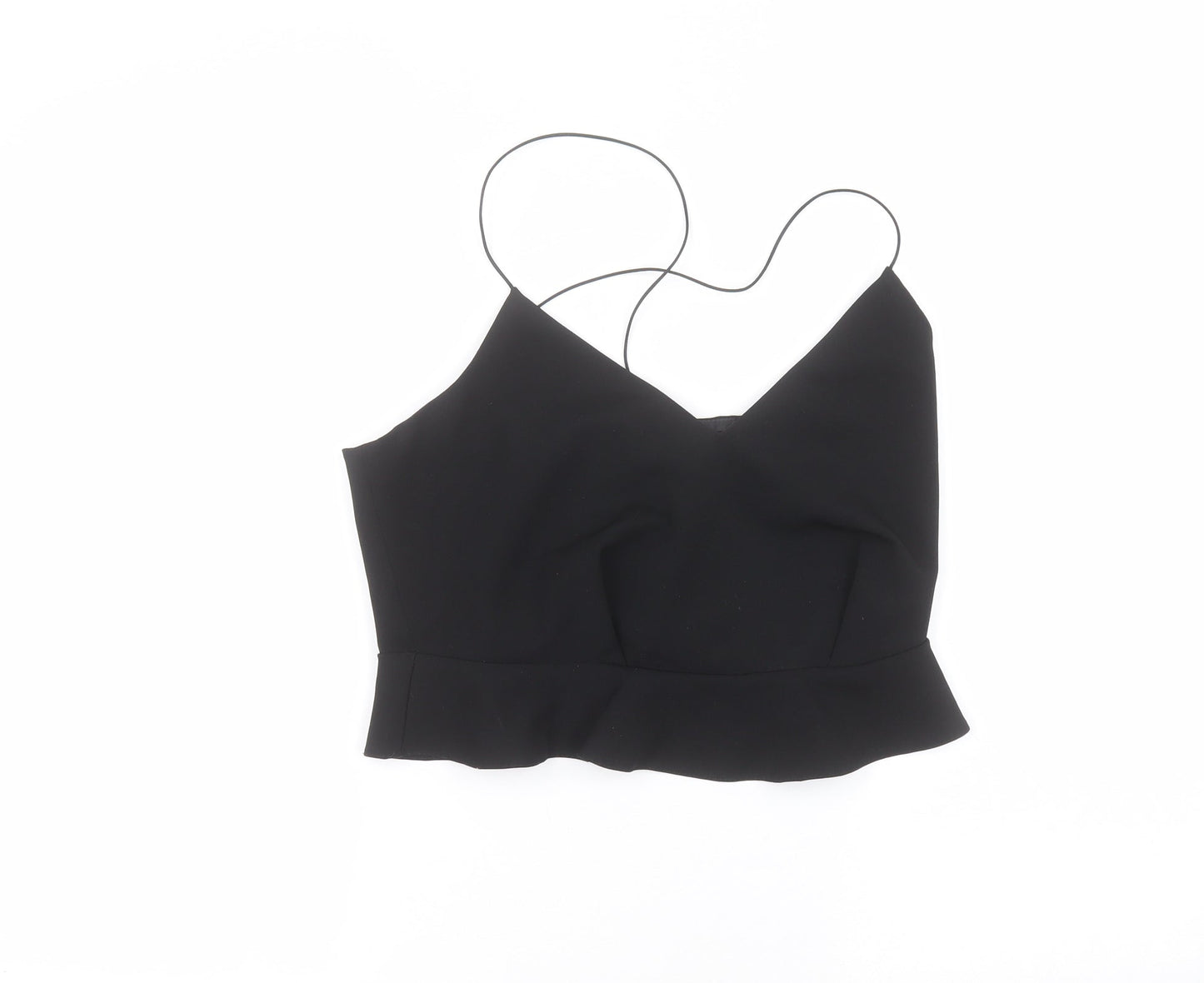 Womens UK Size 10 River Island Black Basic Blouse